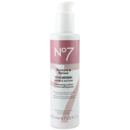 Boots No 7 200mL Restore & Renew Double Action Cleansing Lotion
