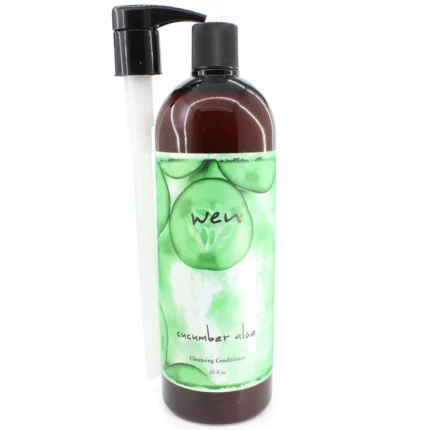 WEN® Cucumber Aloe Cleansing Conditioner is a nutrient-rich formula designed to bring out the best in your hair. It is soy based and gluten free. Cucumber is ideal for oily scalps. Regular use helps improve elasticity and shine in all hair types and textures.